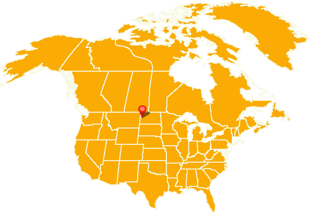 Map of Alexander, North Dakota
