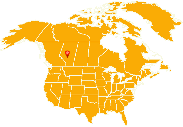 Map of Sundre, Alberta, Canada